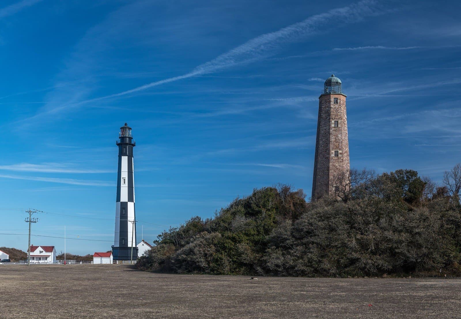 The Old (1792) and New (1881) Cape Henry Lighthouses, Virginia Beach